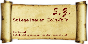 Stiegelmayer Zoltán névjegykártya