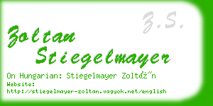 zoltan stiegelmayer business card